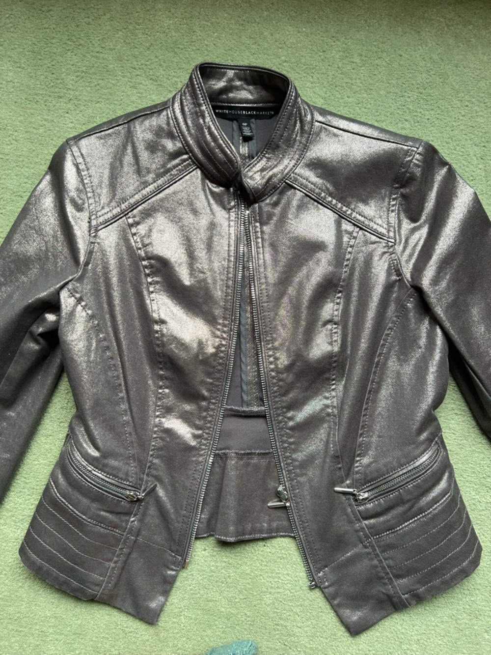 White House Black Market Petite Metallic Jacket
